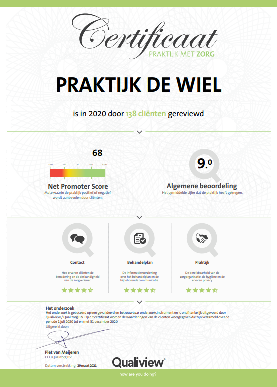 tevreden praktijk de wiel